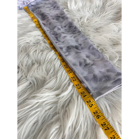 Athleta Girl High Rise Printed Chit Chat Leggings Workout Gray Lavender ‎ L/12 - Picture 10 of 10